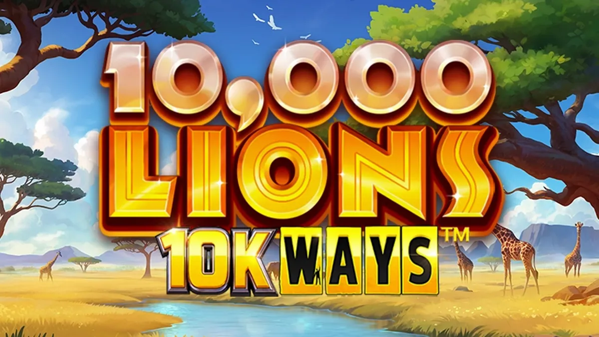 Tampilan antarmuka seluler permainan slot 10,000 Lions 10K Ways